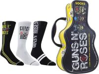 Guns N' Roses - Socks 3 Pack In Guitar Tin( One Size) - 13461