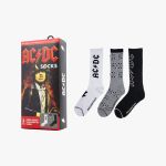 AC/DC - 3 Crew Socks (One Size) - 13479